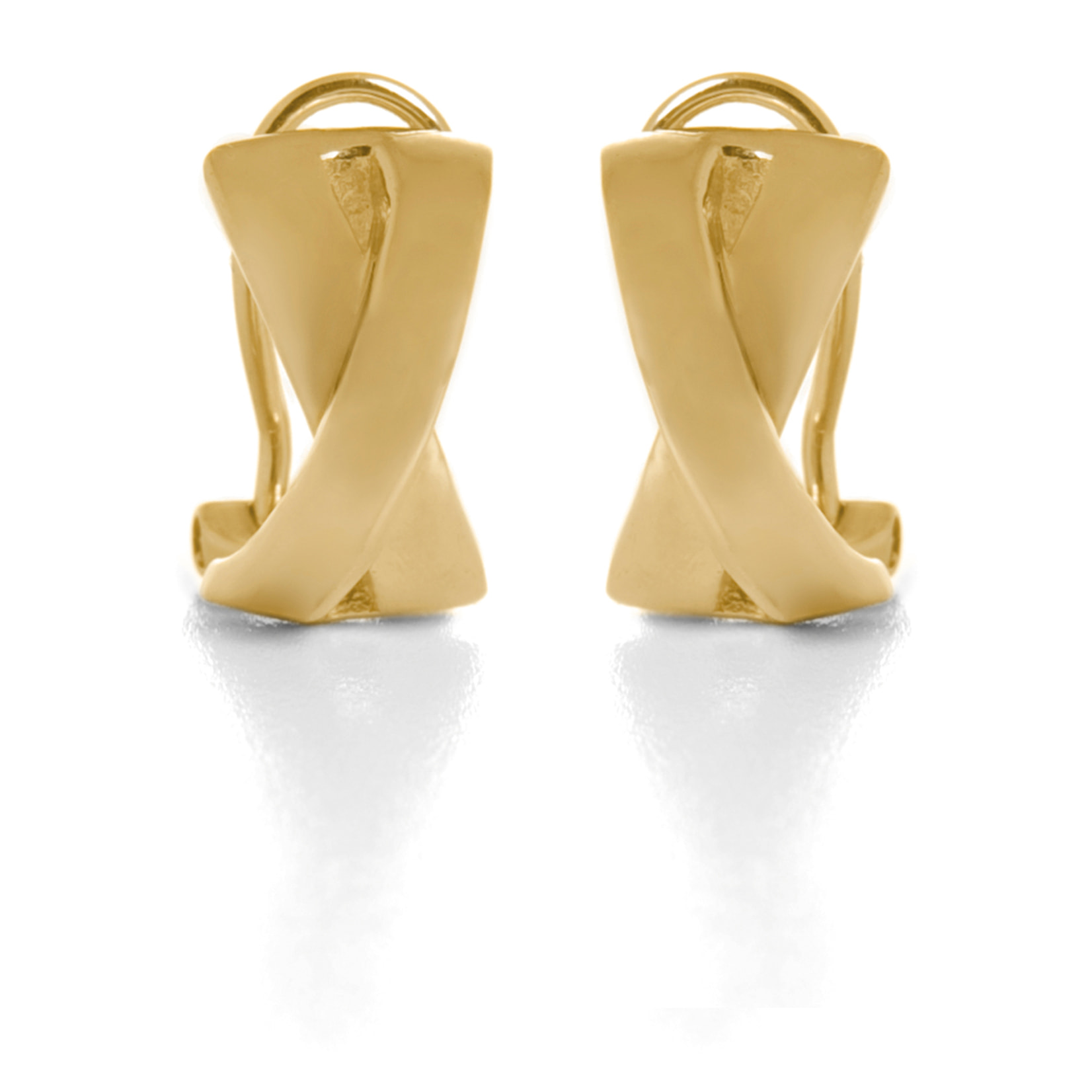 Pendientes acabados en oro amarillo de 18K