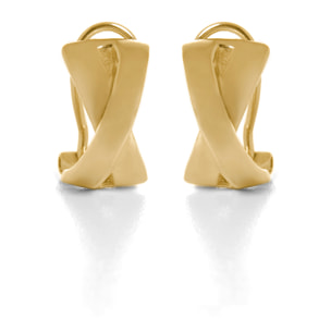 Pendientes acabados en oro amarillo de 18K