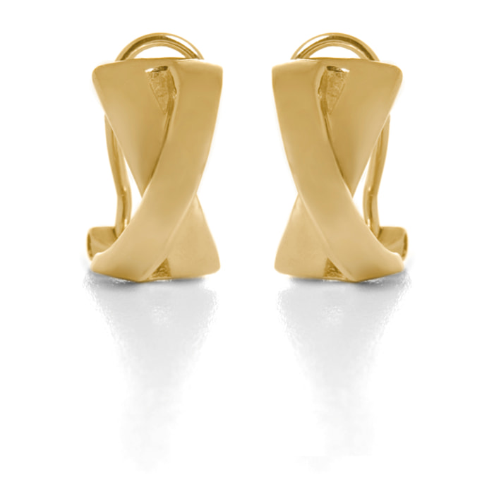 Pendientes acabados en oro amarillo de 18K