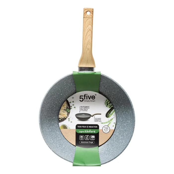 Wok aluminium forgé "Nature" 28cm