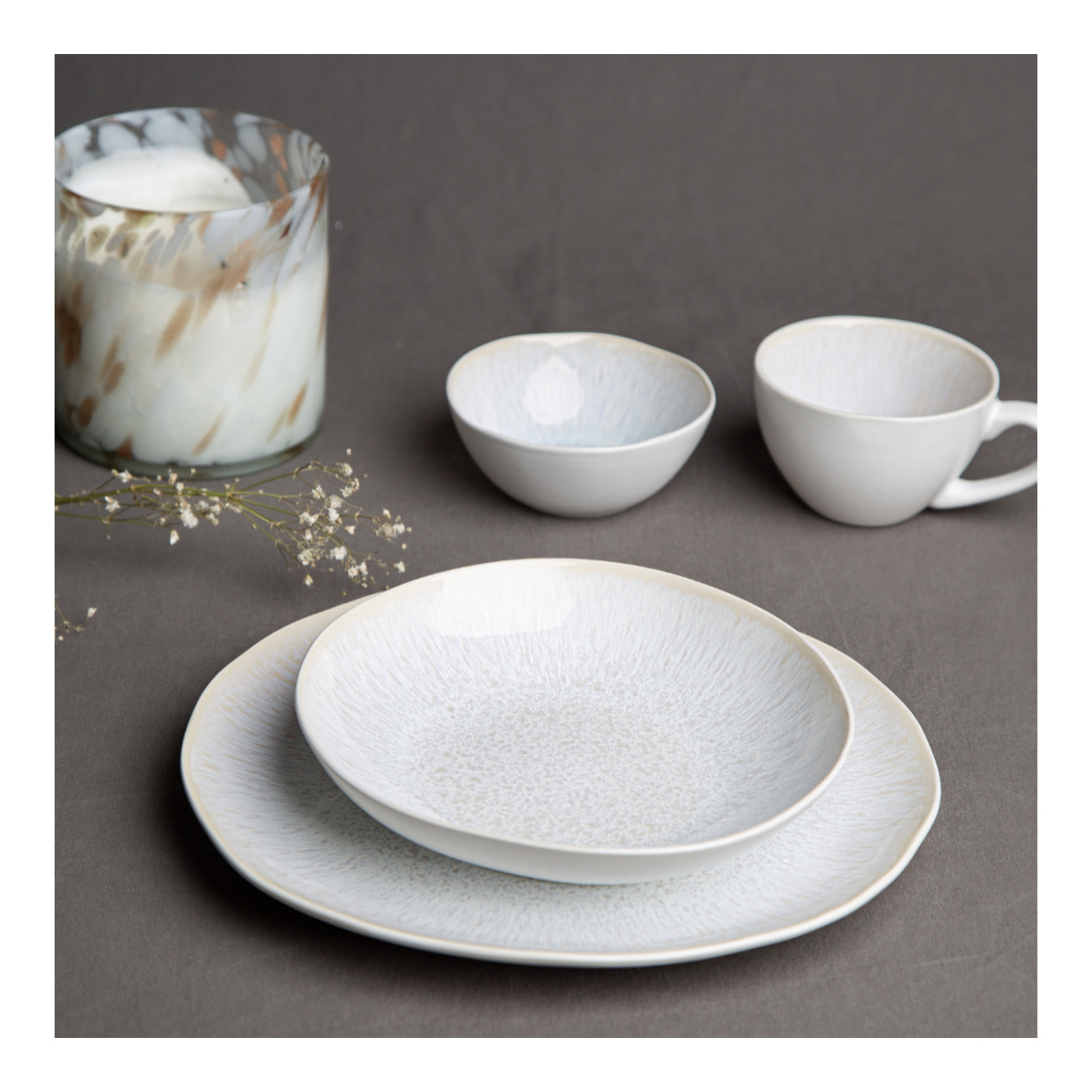 Lot de 6 assiettes creuses, NUAGE