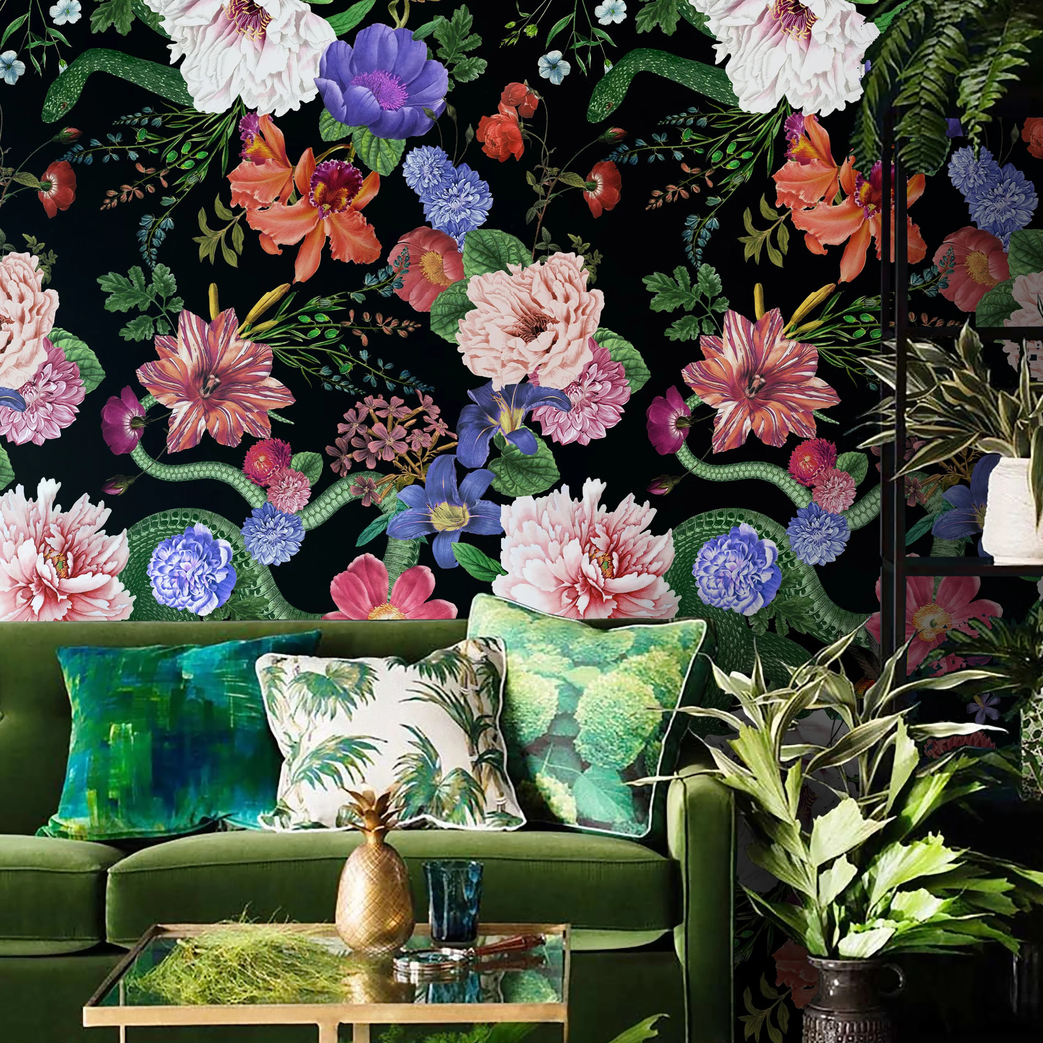 Carta da Parati Fiori Botanici