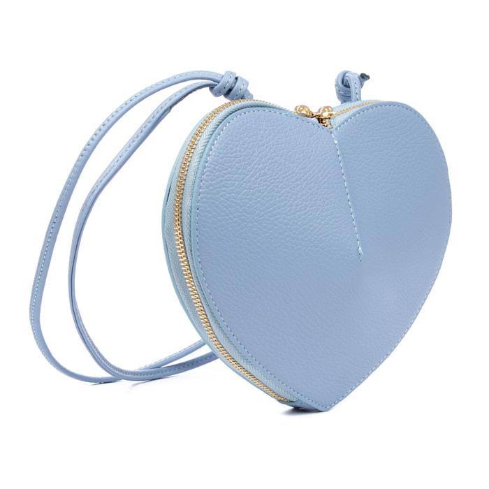 Barbaresco borsa a spalla donna, a forma di cuore. Pelle autentica Dollaro.