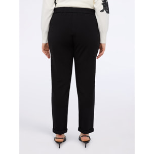 Fiorella Rubino - Pantalones joggers de Punto Milano - Negro