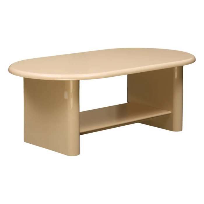 Table basse Douglas ovale 60x110cm beige