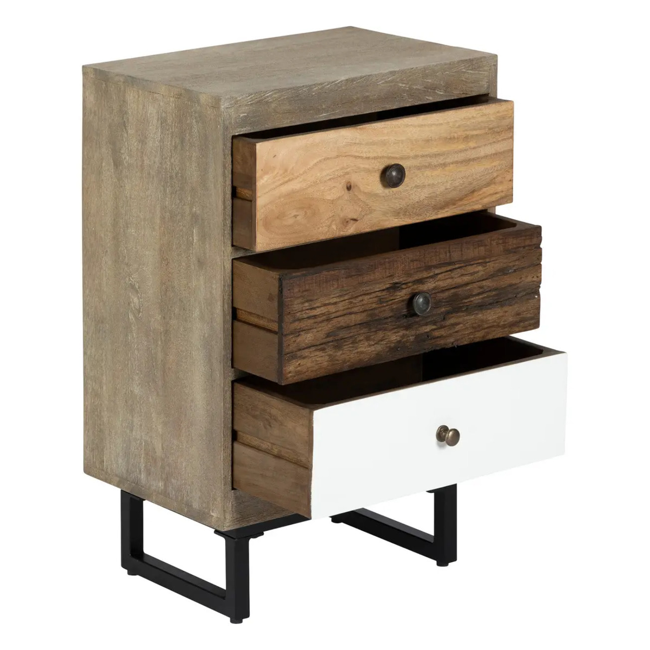 Table de chevet "Koval" manguier H73cm