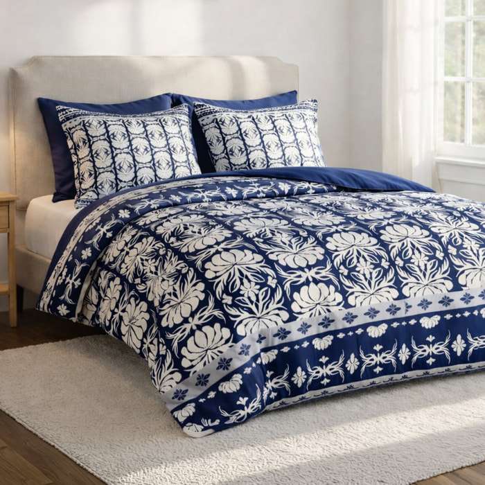 Parure housse de couette 100% coton 3pcs folk