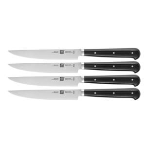ZWILLING Set de 4 Couteaux à Steak Dentelés, Lames: 12 cm, Acier Inoxydable