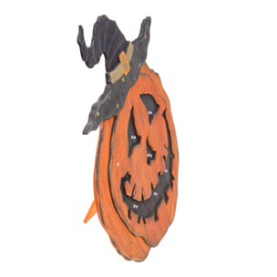 Zucca Con Led 31X38 Cm - Pezzi 1 - 31,2X38X3,3cm - Colore: Incolore - Bianchi Dino - Halloween, Streghe