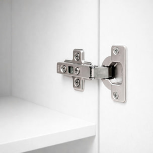 Armadio Multiuso 2 Ante Con 5 Ripiani Regolabili Mobile Salvaspazio Moderno Minimal Per Camera Ingresso Corridoio 69.2 x 34.6 x 170.4 Cm Bianco