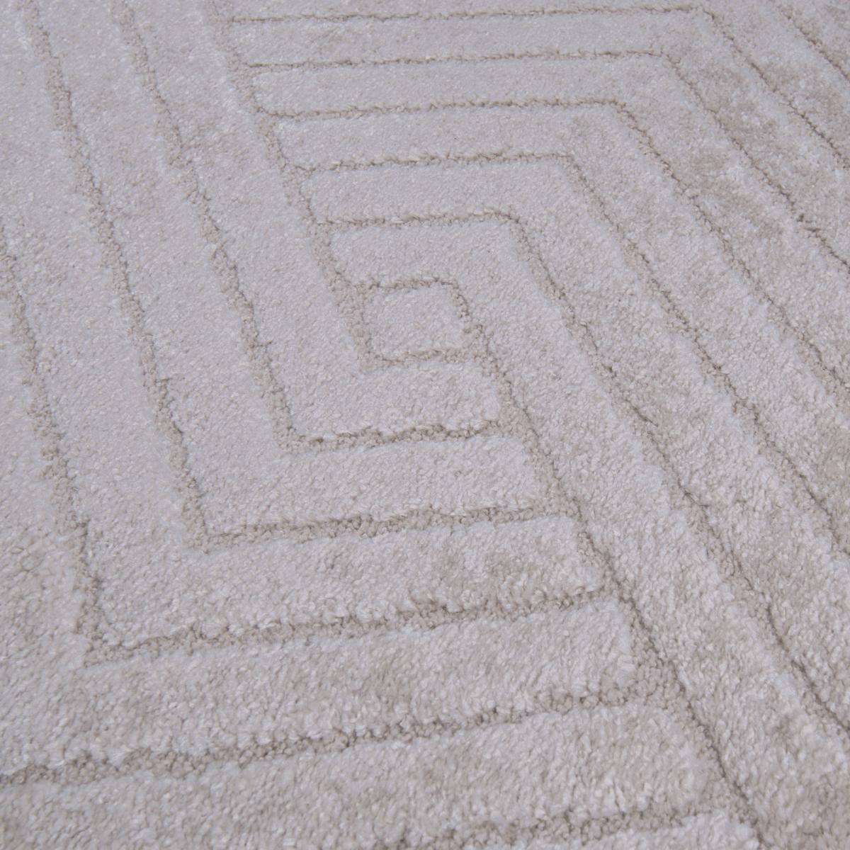 Tapis rond ROKA, tapis ton sur ton moderne et contemporain