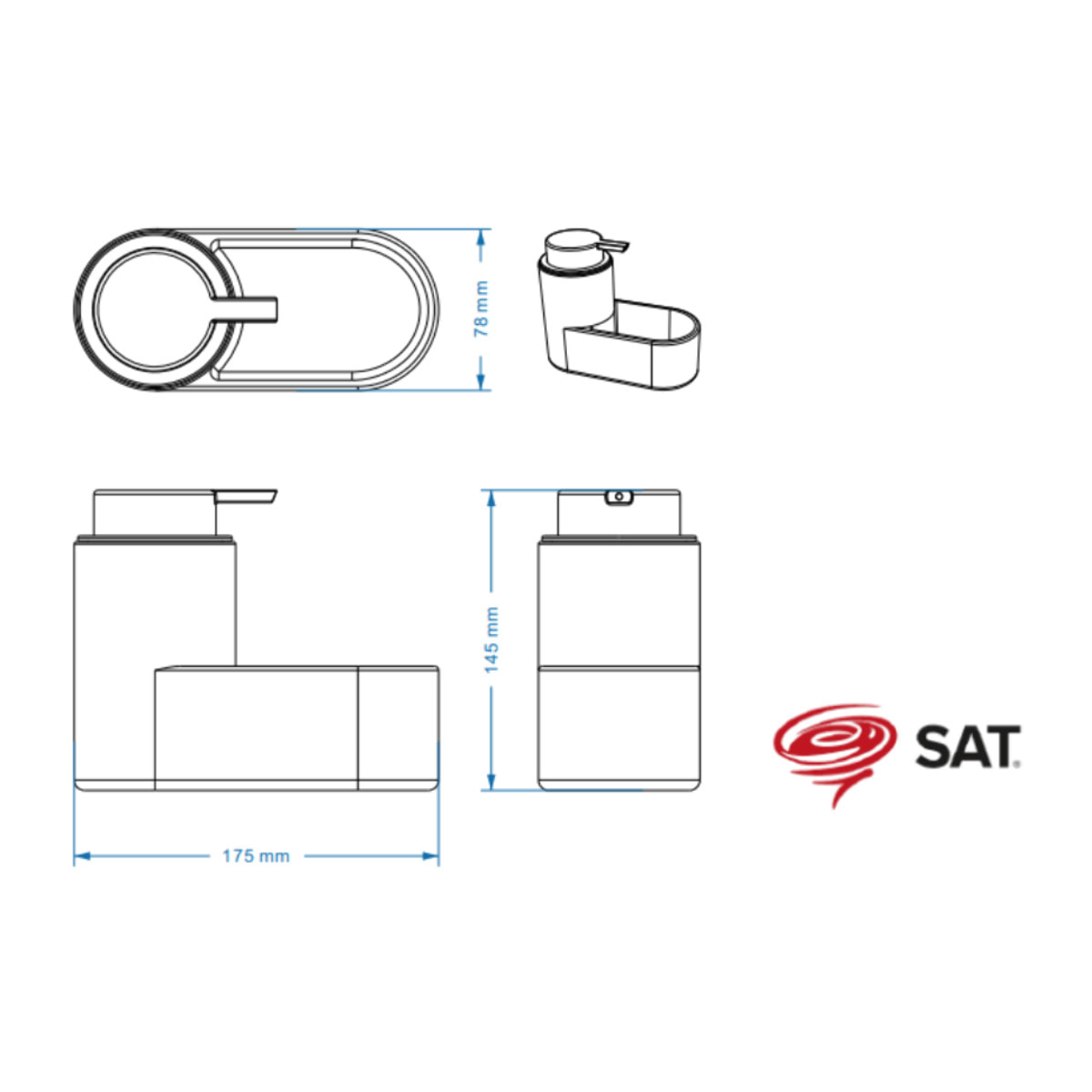 Distributeur de savon etrangement, noir (SATDKUCHC)