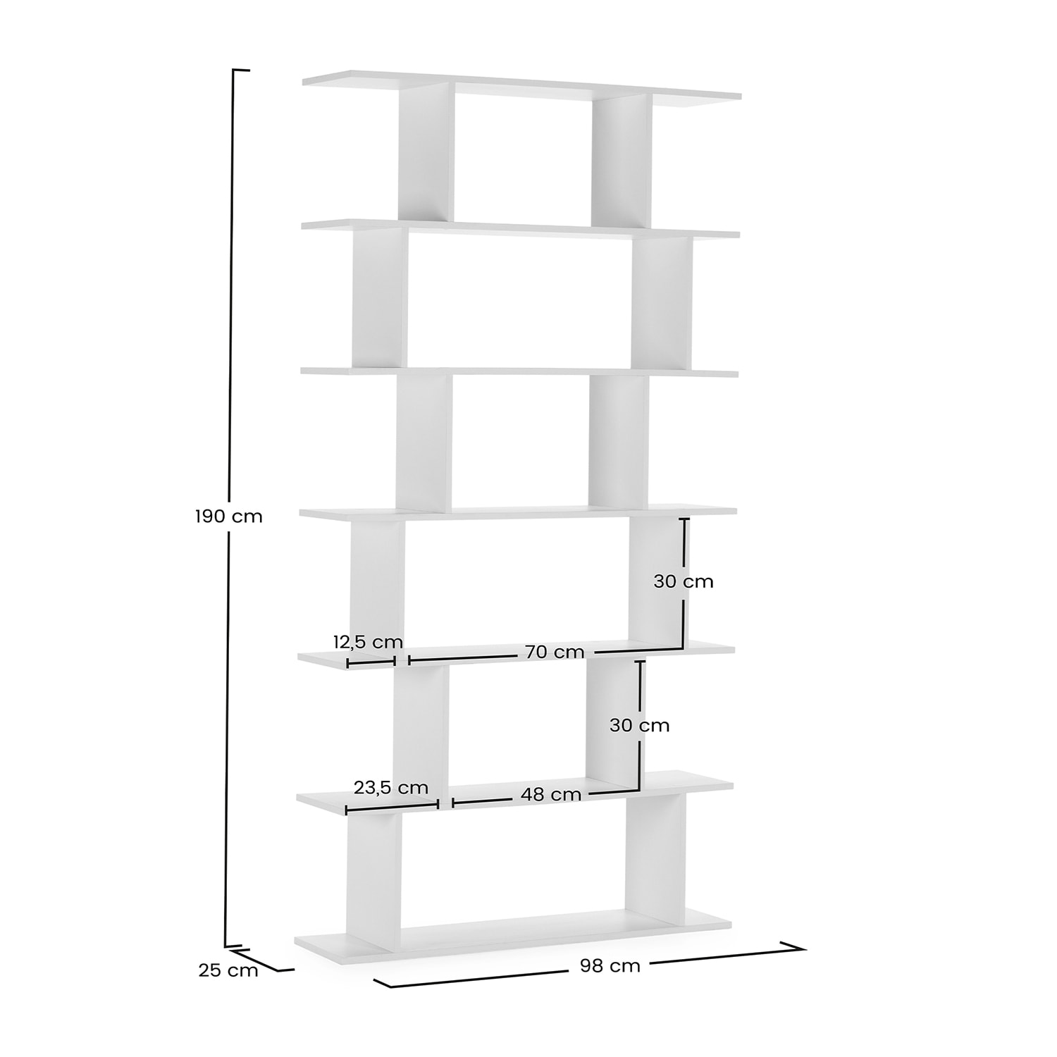 Estantería Osaka 6 huecos color Blanco