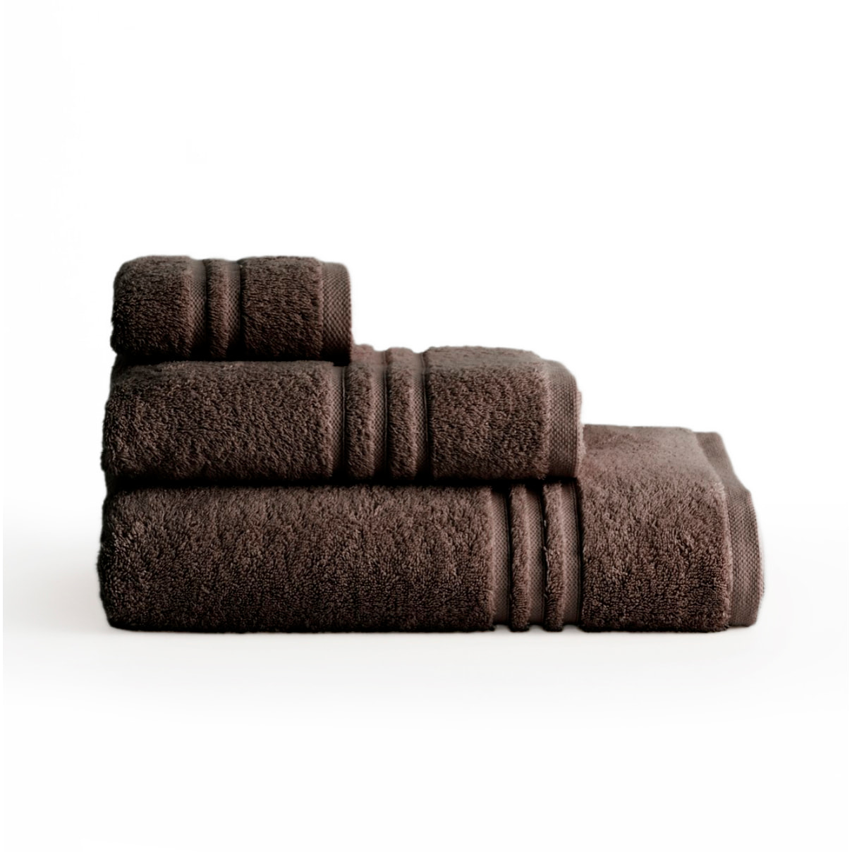 Set toallas rizo 100% Algodón Rizo Peinado - 700 g/m2 COFFE