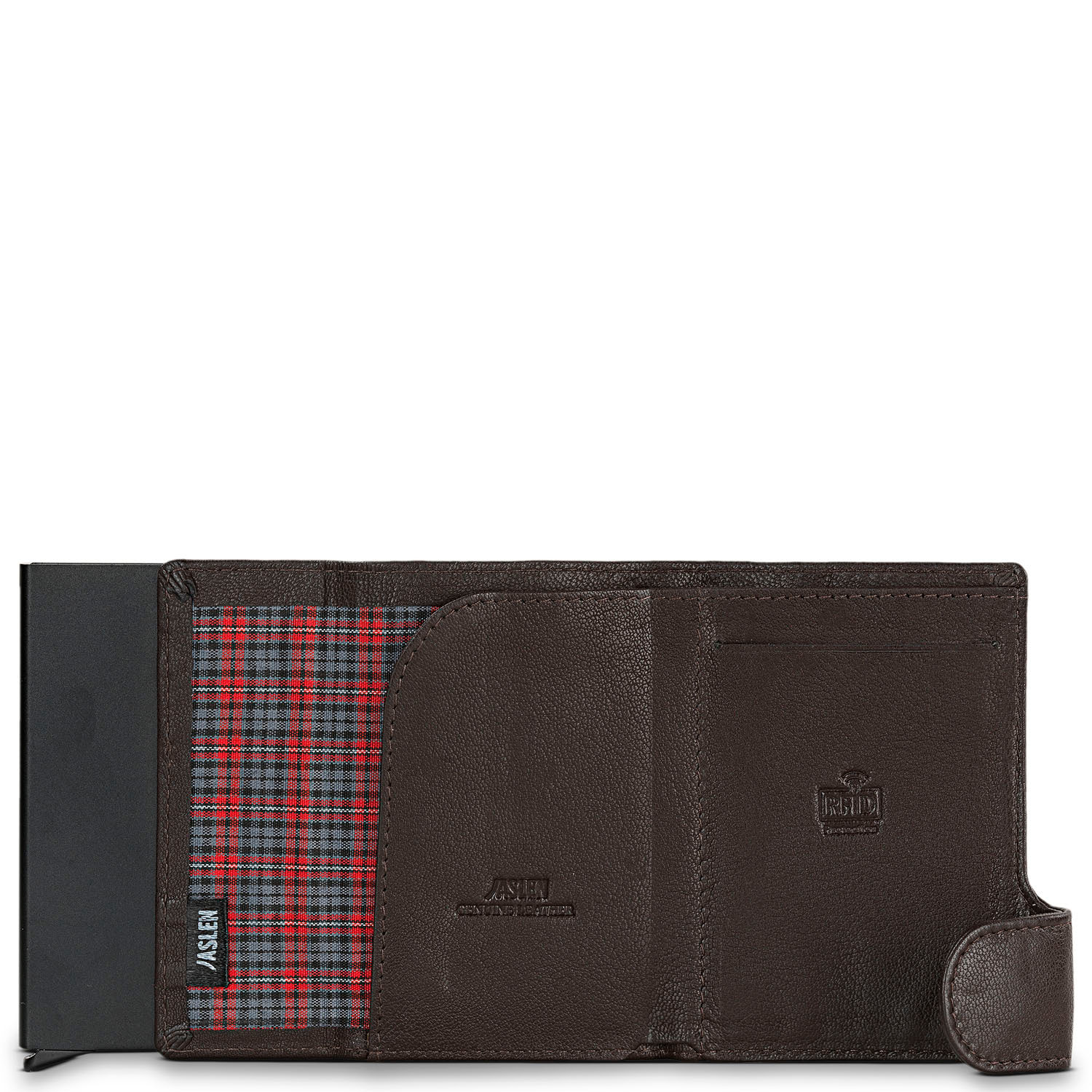 Cartera Tarjetero Hombre Billetera Piel Fina, Cómoda Y Ligera Para Tarjetas De Crédito. Carcasa Metálica Con Capacidad Para 7 Tarjetas Fundas Capa Protección Rfid