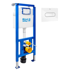 Bâti-support WC suspendu, installation sur cloison légère, hauteur 112 cm, chasse 2/4-6 L + plaque blanche (ROW01-FR)