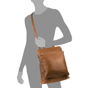 Eva Bolso mochila Mujer.Piel auténtica Dollaro