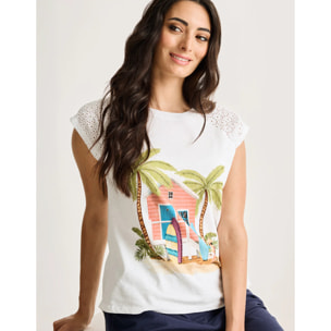 Camiseta Manga Corta Blanco - Surjhaus