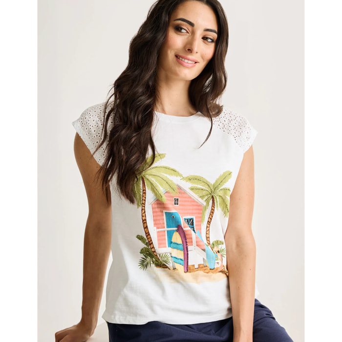 Camiseta Manga Corta Blanco - Surjhaus