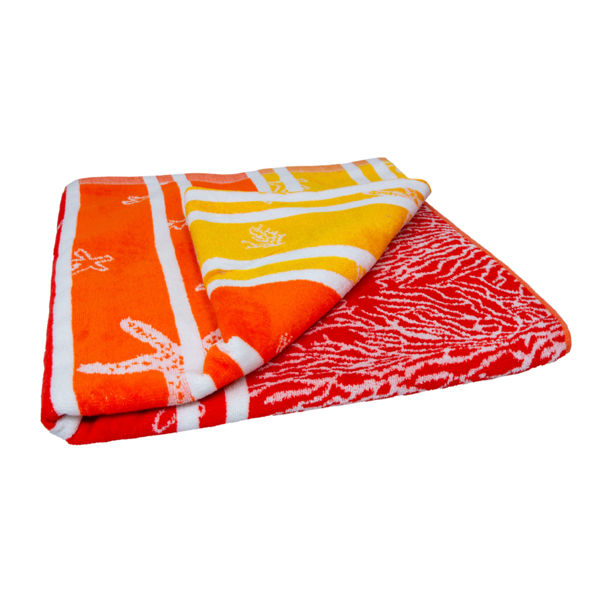 Telo Mare Spugna Jacquard Spiaggia Disegno Lanzarote Degradè