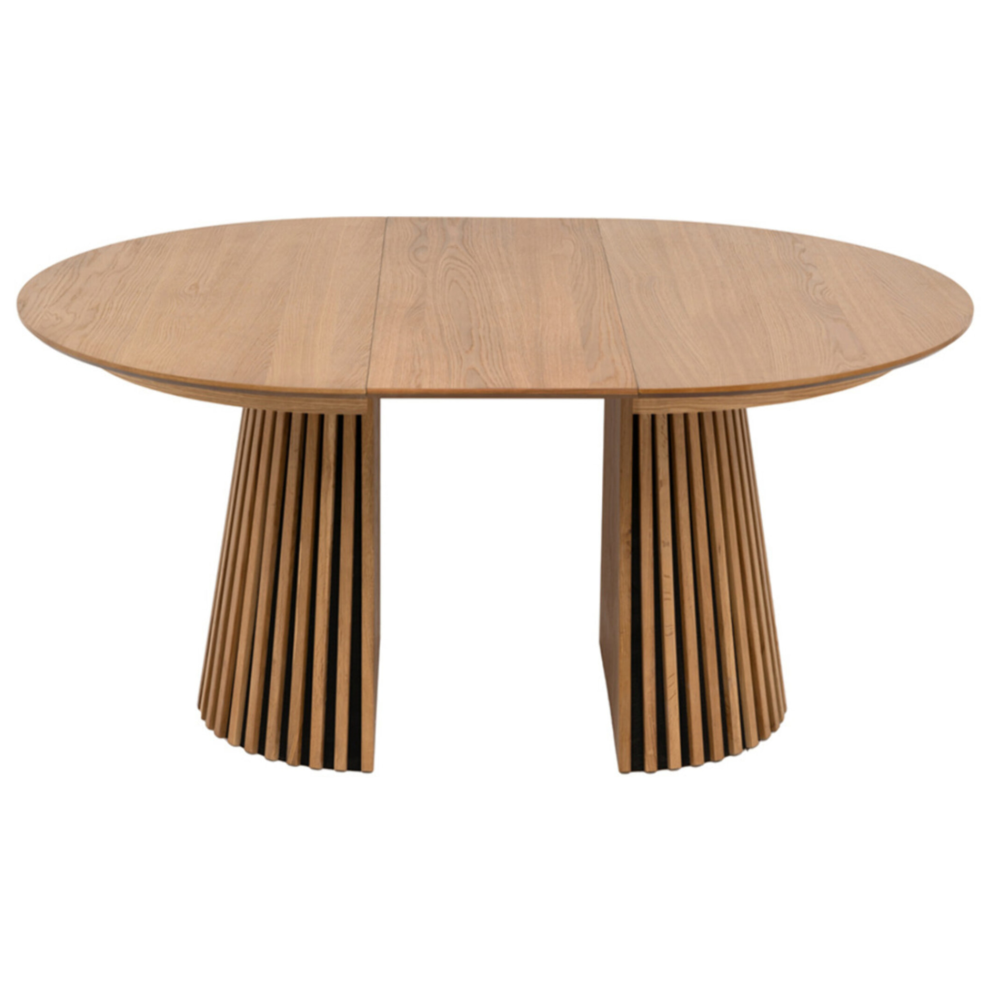 Freya - table à manger ronde extensible - bois - 4 à 8 personnes - Bois