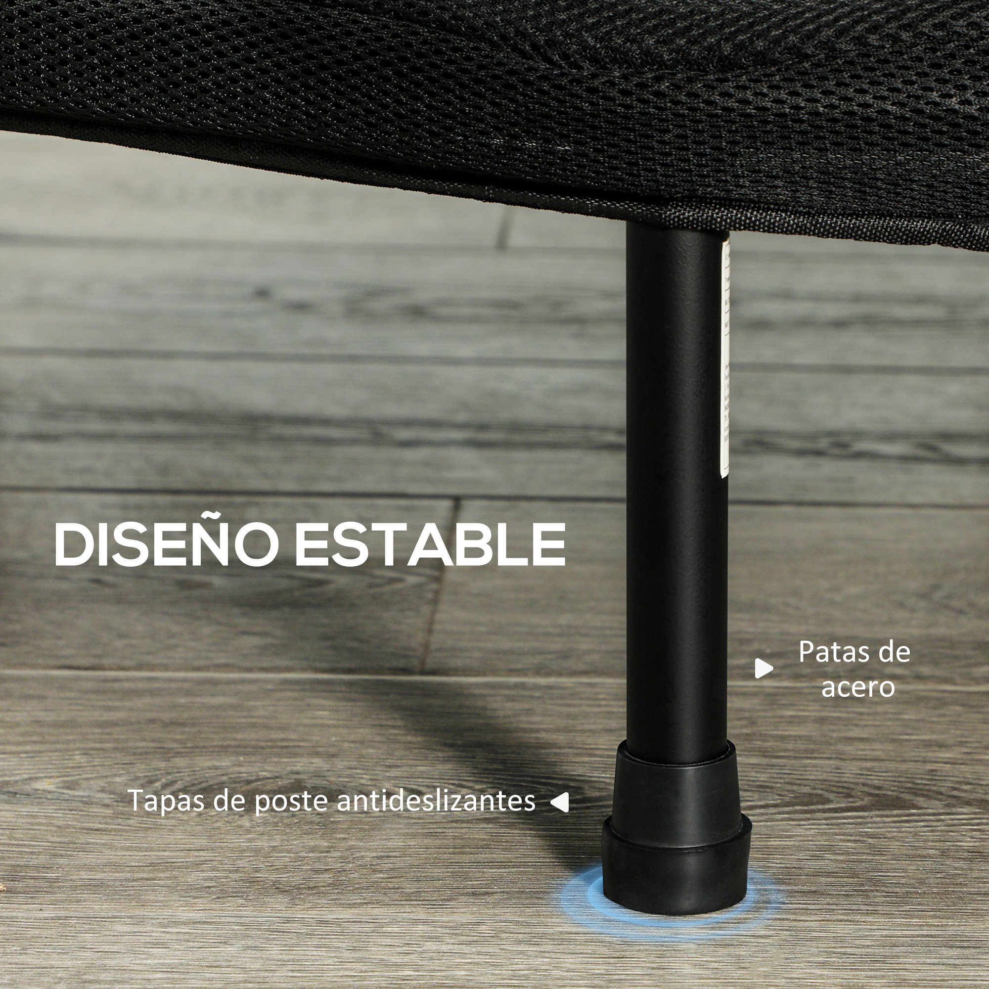 Trampolín de Fitness Plegable Ø102 cm Cama Elástica con Marco de Acero Antideslizantes Carga 100 kg para Entrenamiento Piernas Cuerpo en Hogar Oficina Gimnasio Azul