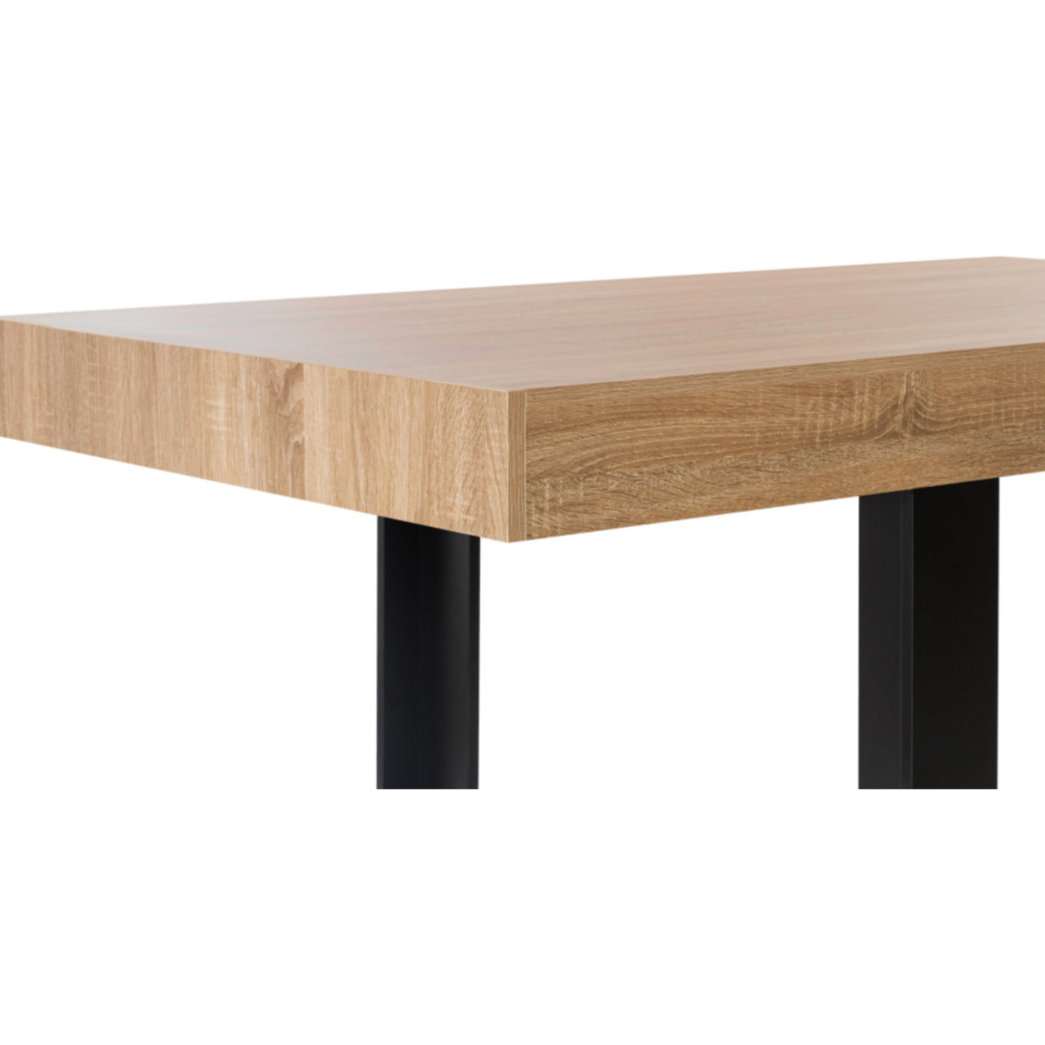 Table repas Brixton - Bois - Noir