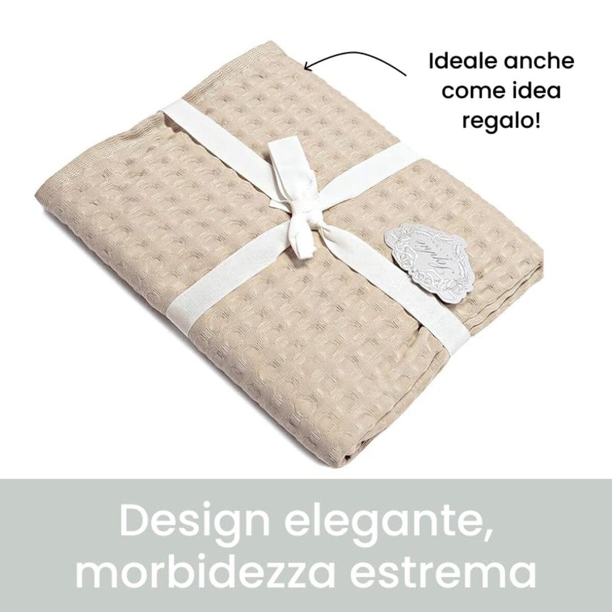 INTRECCI Telo Doccia Maxi, Asciugamano da Doccia, Telo Bagno 150 x 100 cm, in Spugna di Puro Cotone 300 gr/mq, Tinta Unita Tortora. Modello: Napone