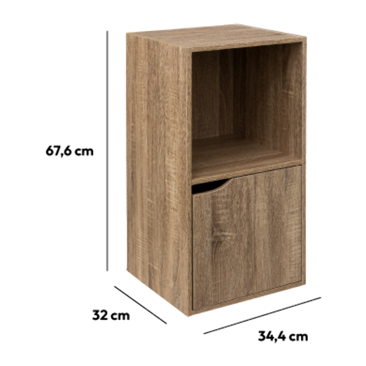 Etagère "Mix  N Modul" 2 cases naturel
