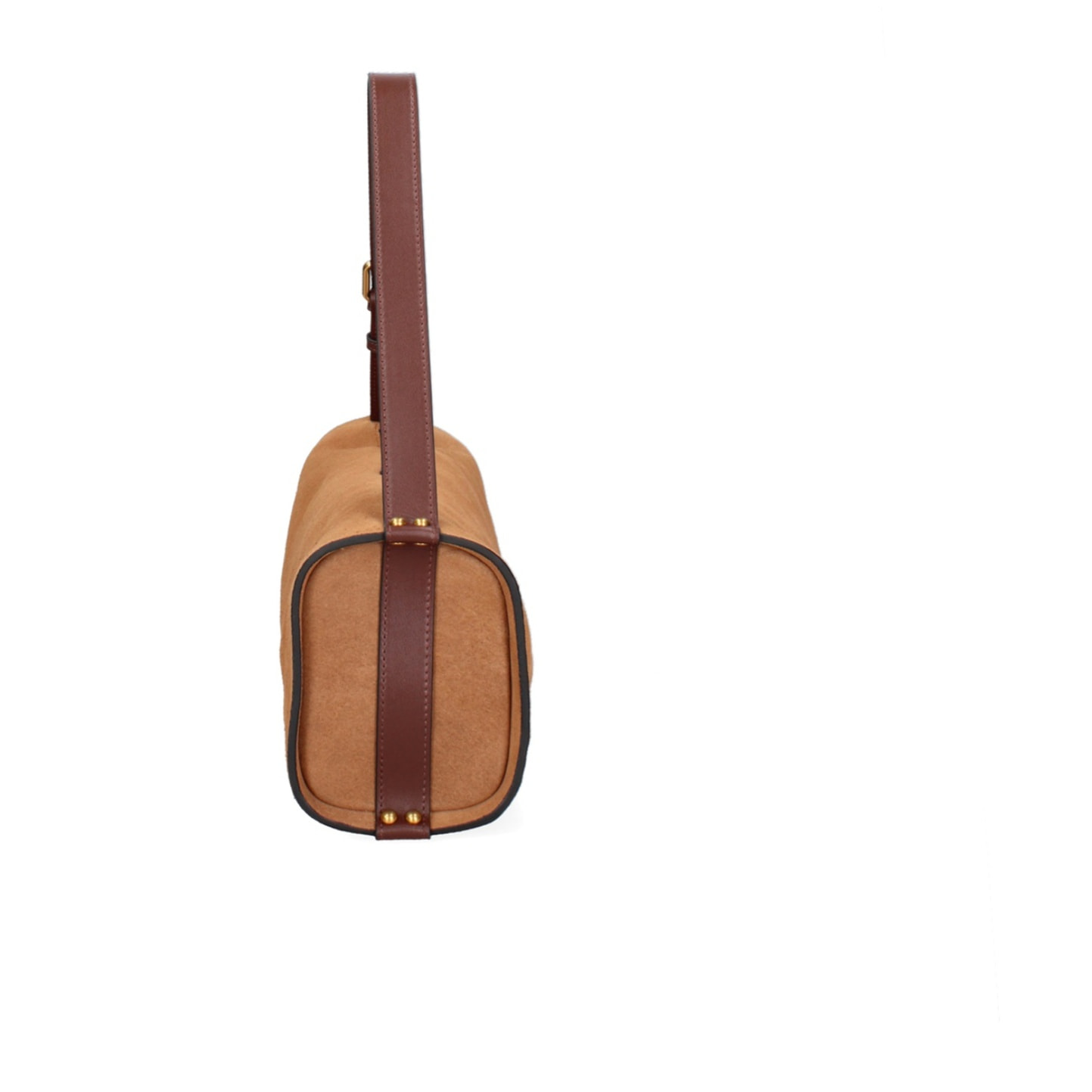 Borsa a spalla da donna Made in Italy - Valoria Chic - Pelle scamosciata - 35.0 x 14.0 x 10.0 cm