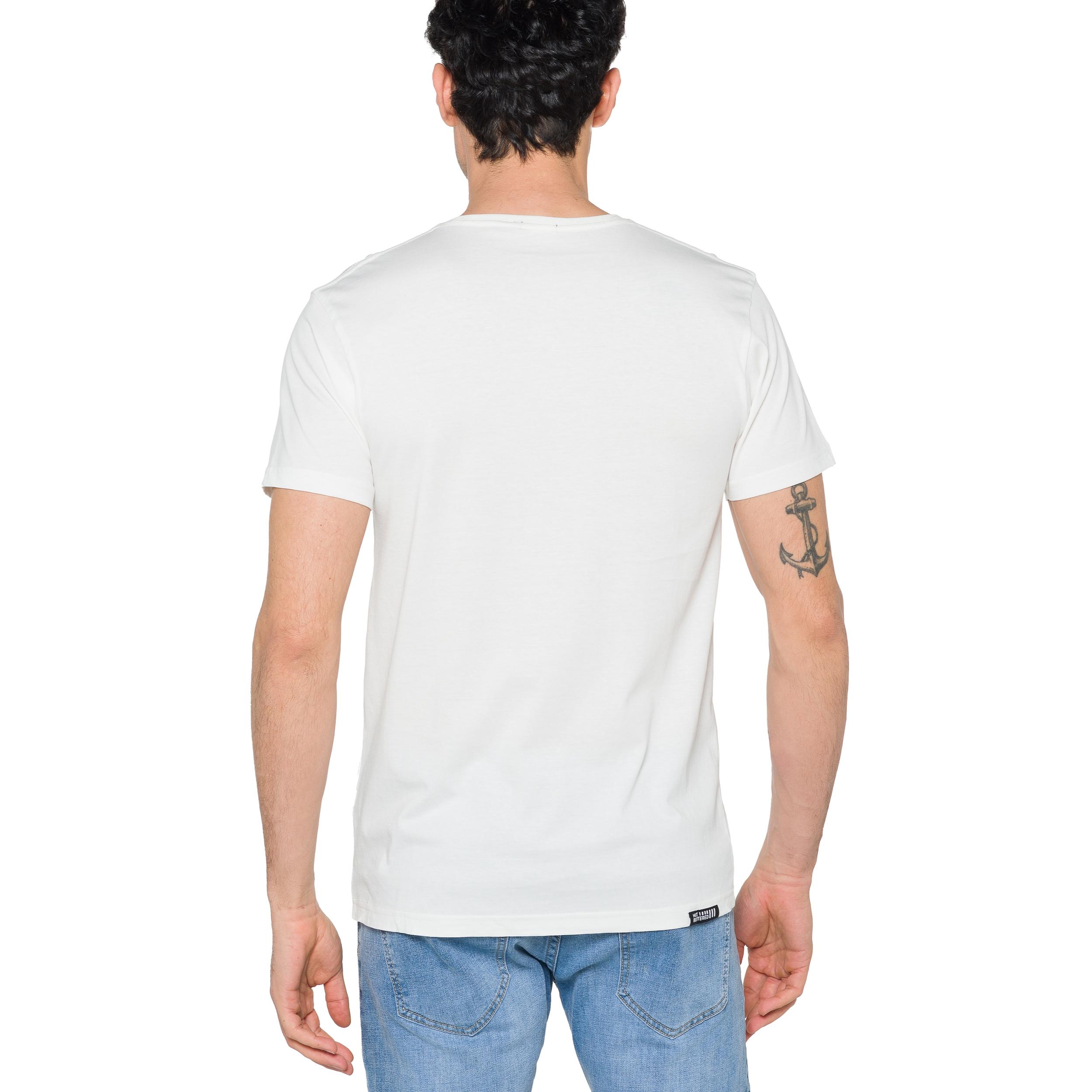 T-shirt in cotone 150 gr Flame Hot Buttered Bianco