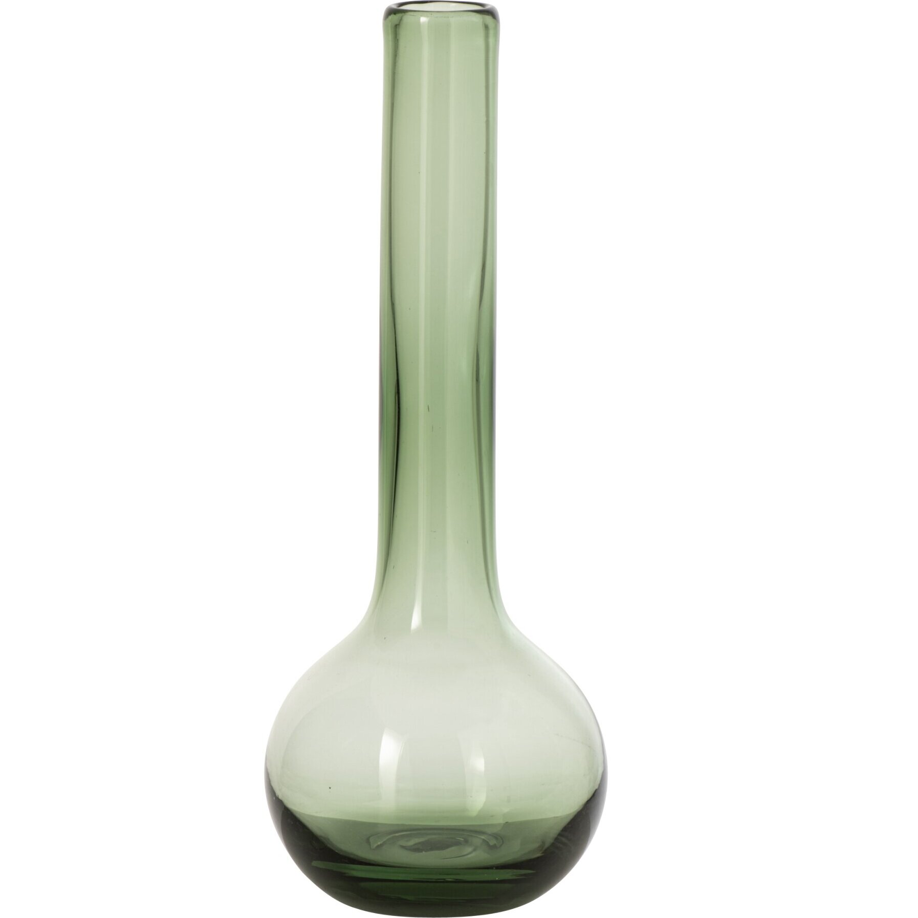 J-Line Vase Base Ronde Flask Verre Vert Small