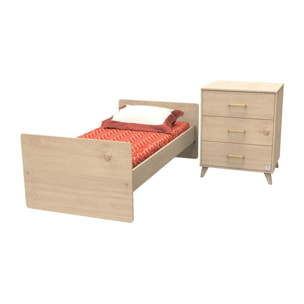 Lit combiné 120x60 évolutif en 90x190 Arty avec matelas