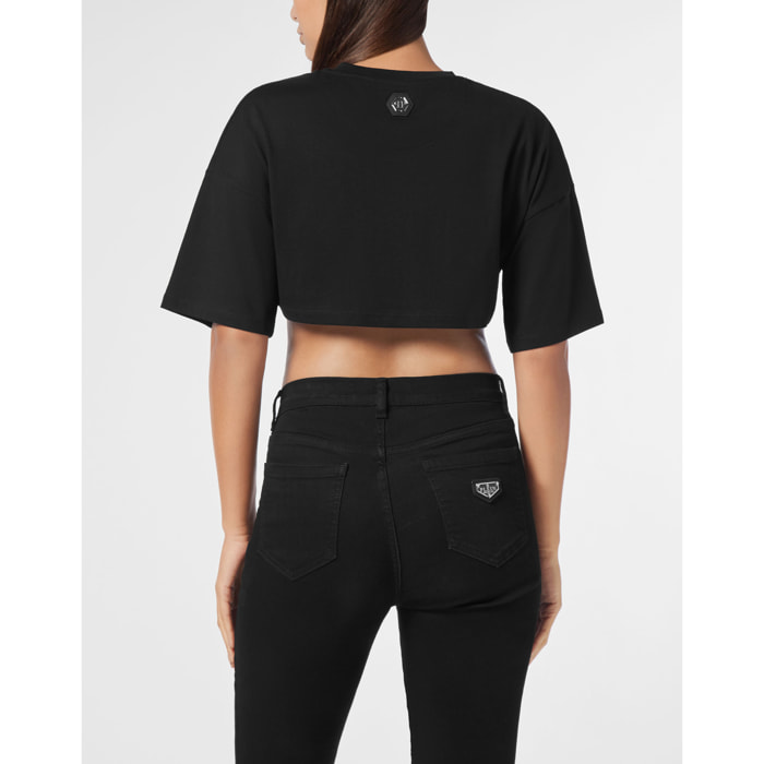 PHILIPP PLEIN T-Shirt Round Neck ROSES