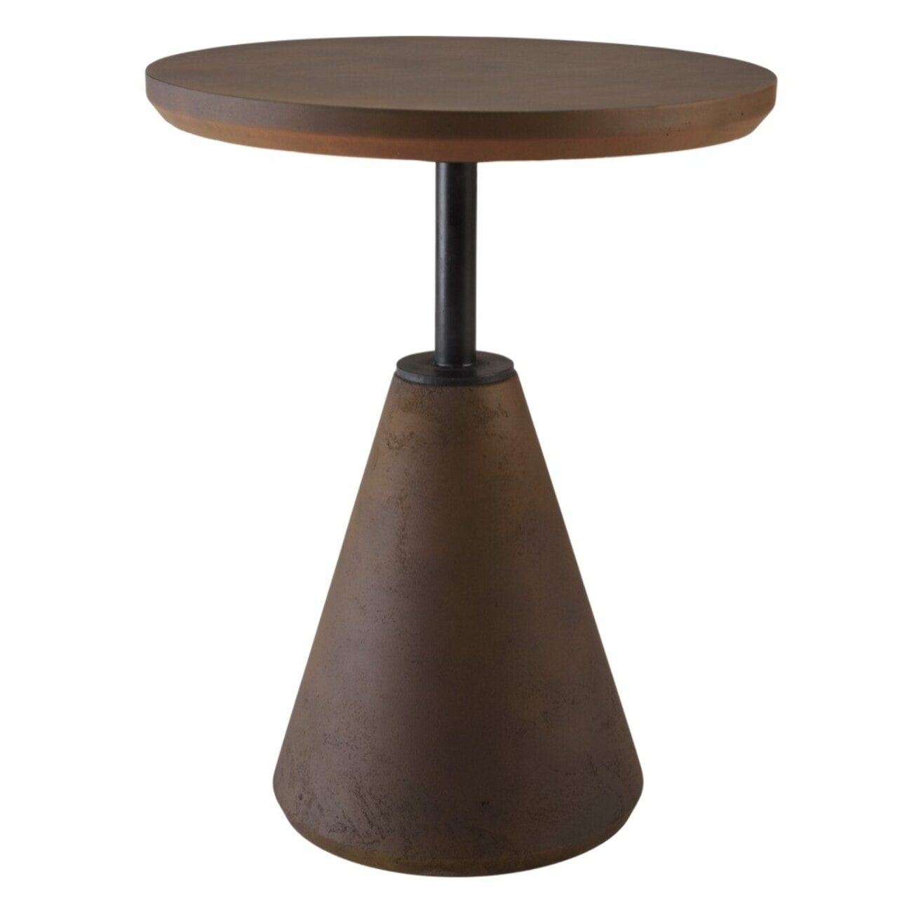 NESTOR - Table d'appoint ronde en béton marron D40cm