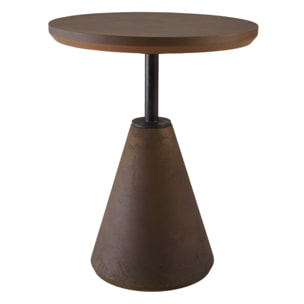 NESTOR - Table d'appoint ronde en béton marron D40cm