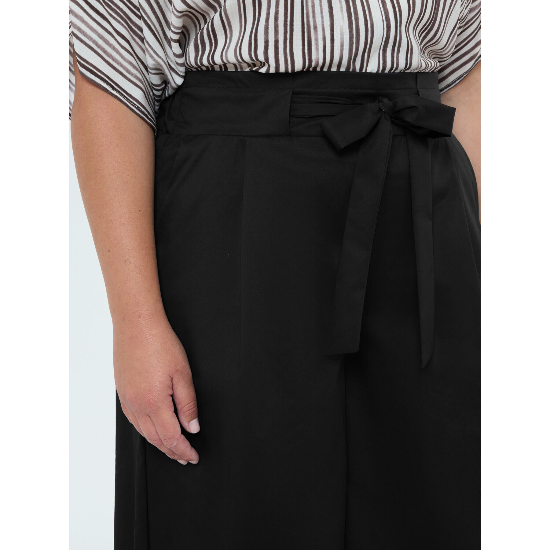 Fiorella Rubino - Pantagonna in popeline di cotone - Nero