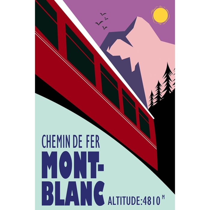 Tableau terminus chamonix 4810m Tableau alu Dibond