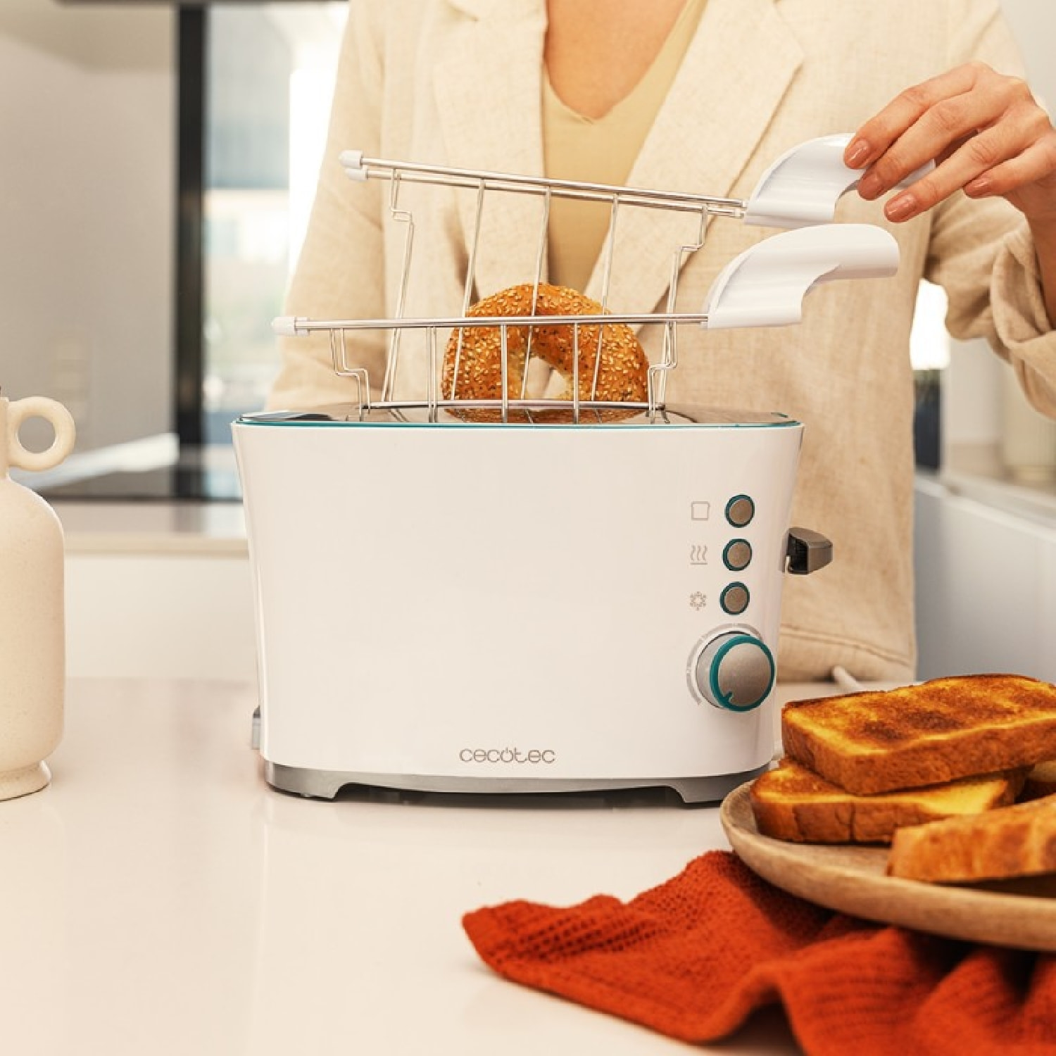 Cecotec Tostador vertical Toast&Taste Double W