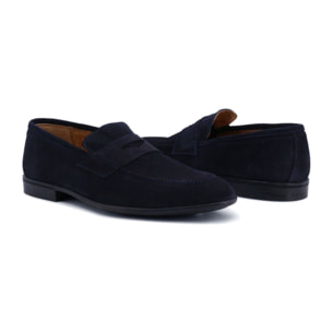 Zapatos Slippers para Hombre - Duca di Morrone Leone Suede Blue