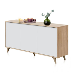 Aparador Lira Blanco Artik (Blanco Mate) - Roble Canadian