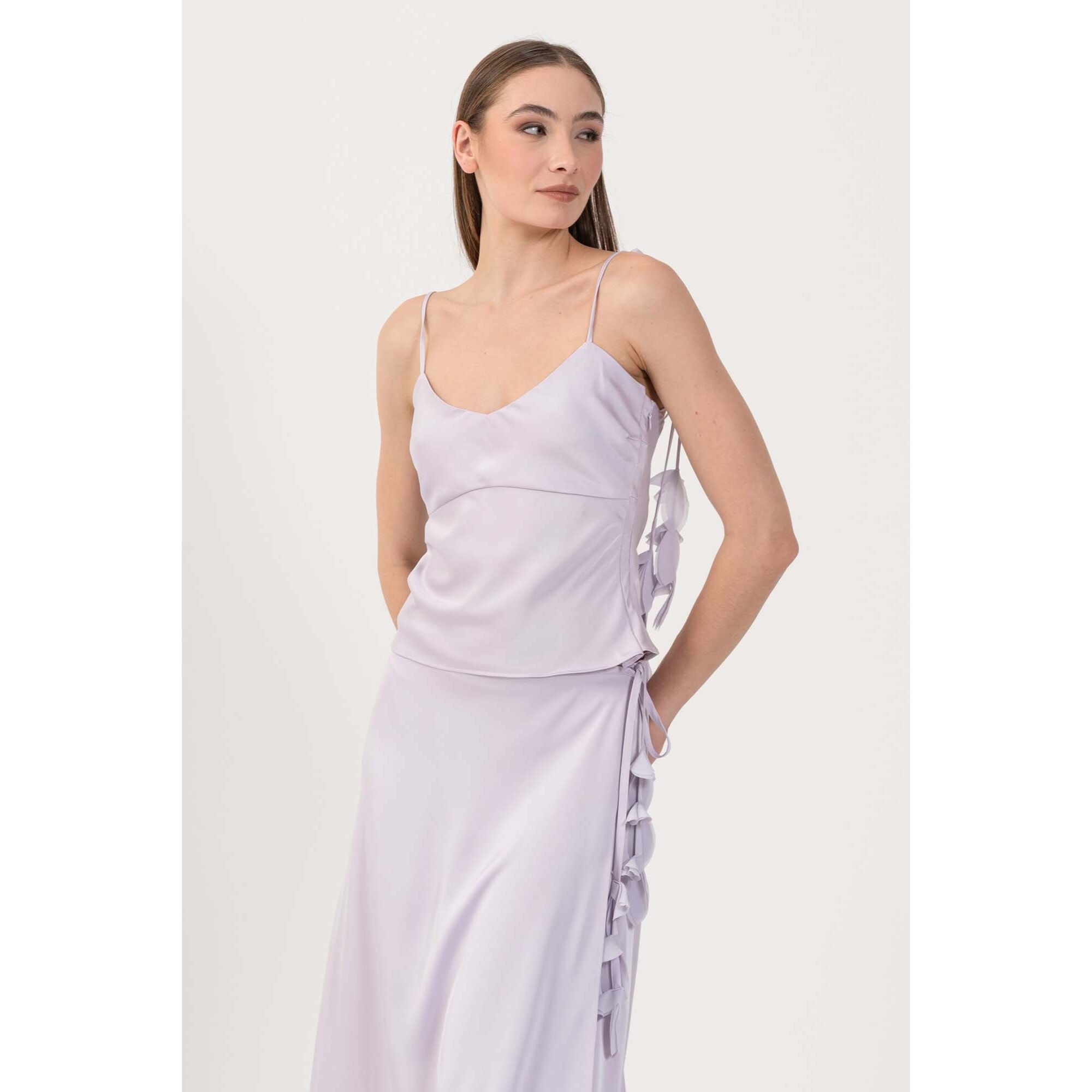 Kocca - Top con spalline e dettagli floreali Donna