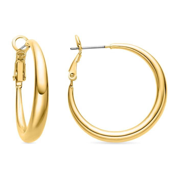 Pendientes de 28mm de diámetro acabado oro amarillo de 18k