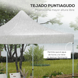 Techo de Carpa para Celebraciones 3x3 m Techo de Repuesto para Carpa Plegable de Tela Oxford con Techo Puntiagudo Impermeable y Anti-UV Blanco