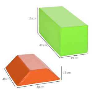 5 blocs de construction en mousse XL - modules de motricité - jouets éducatifs - certifiés normes EN71-1-2-3 - mousse EPE revêtement PU quadricolore