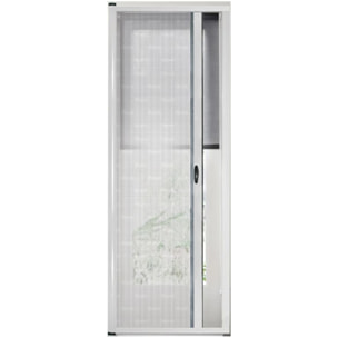 Zanzariera Universale Scorrimento Orizzontale Per Porte Portafinestra Balconi A Rullo Avvolgibile Telaio Alluminio In Kit Colore Bianco 150 x 250 cm