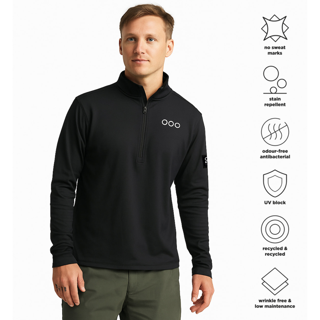 Sudadera ECOON modelo La diagonale des Fous en color Negro