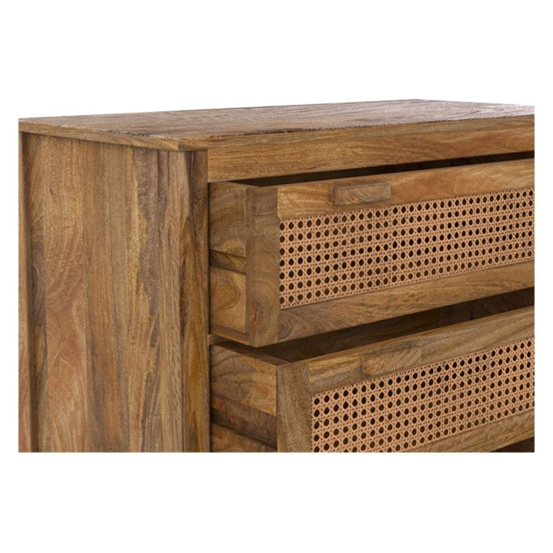 Commode en cannages et bois 3 tiroirs - Tiki