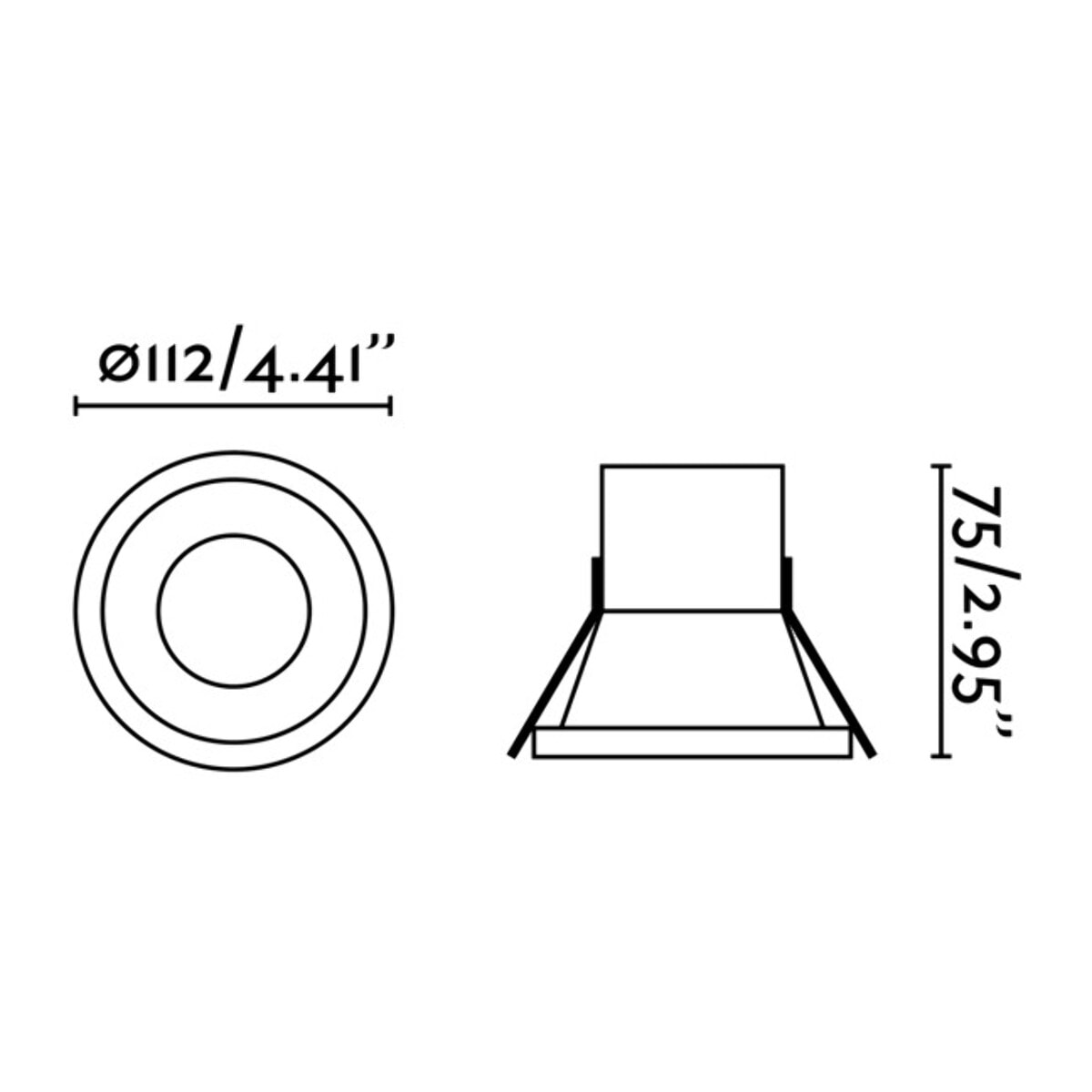 SON 112 Incasso bianca 8W luce calda