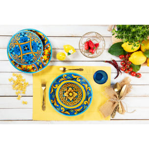 Servizio piatti 18 pezzi Excelsa – Trinacria, Porcellana Multicolore